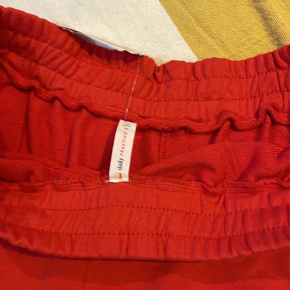 Daily Practice Red Cotton Blends, Draw String Shorts. - Picture 7 of 12